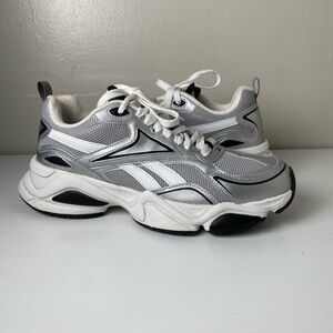Reebok Royal Charge Y2K Chunky Gray White Leather Run Mens Sz 10